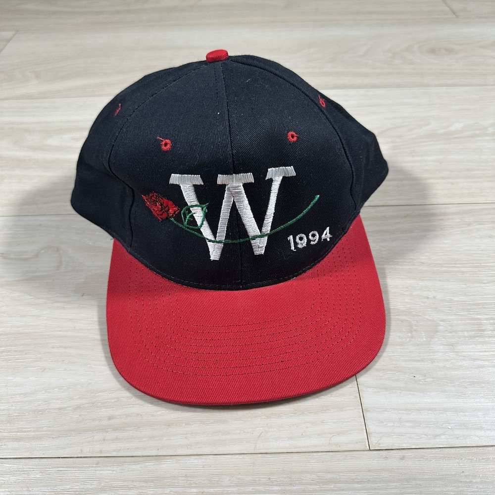 Vintage 1994 Wisconsin Badgers Rose Bowl Champion NCAA Snapback Hat Black 90s